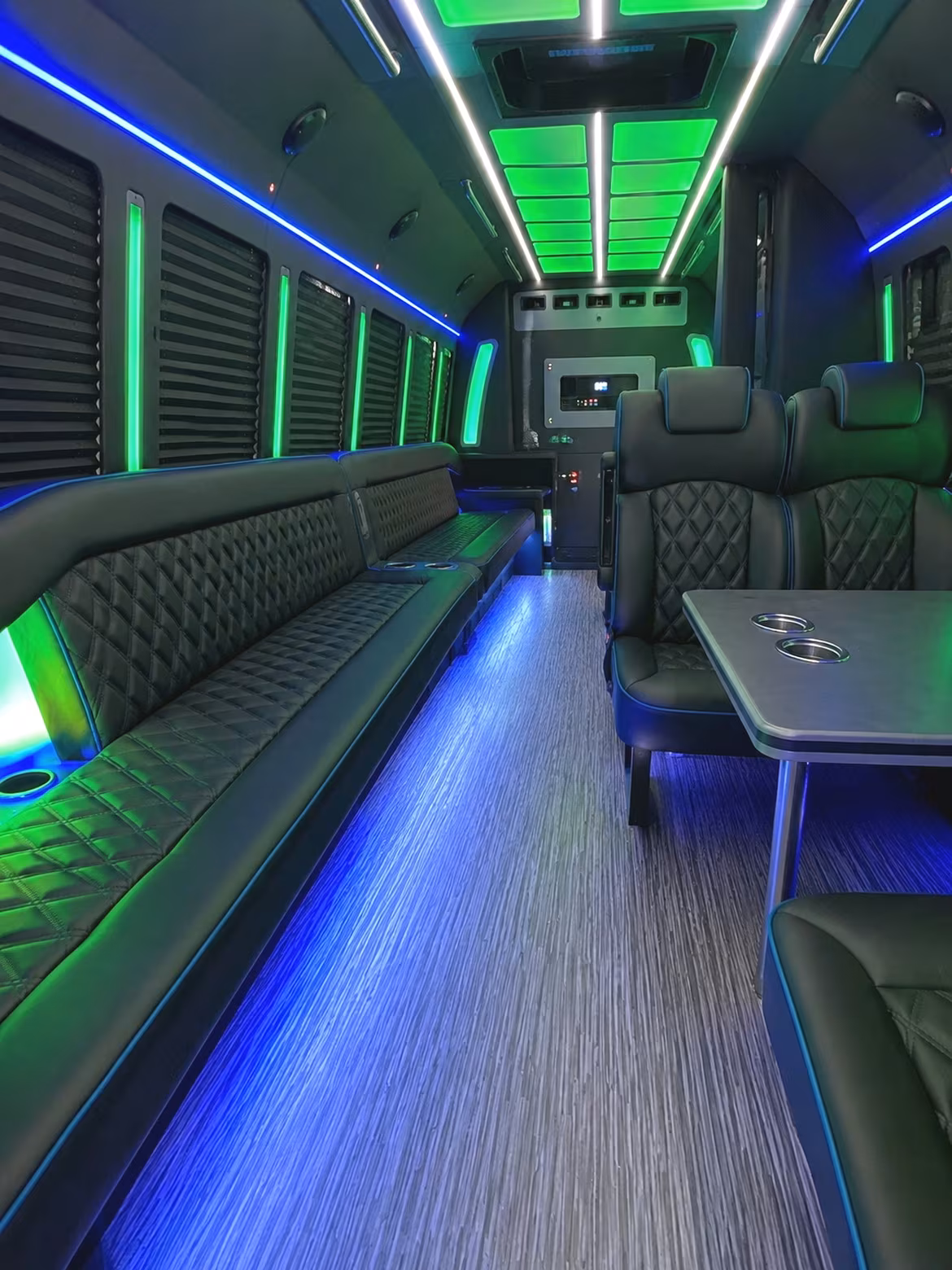 18 Passenger Party Bus Inside