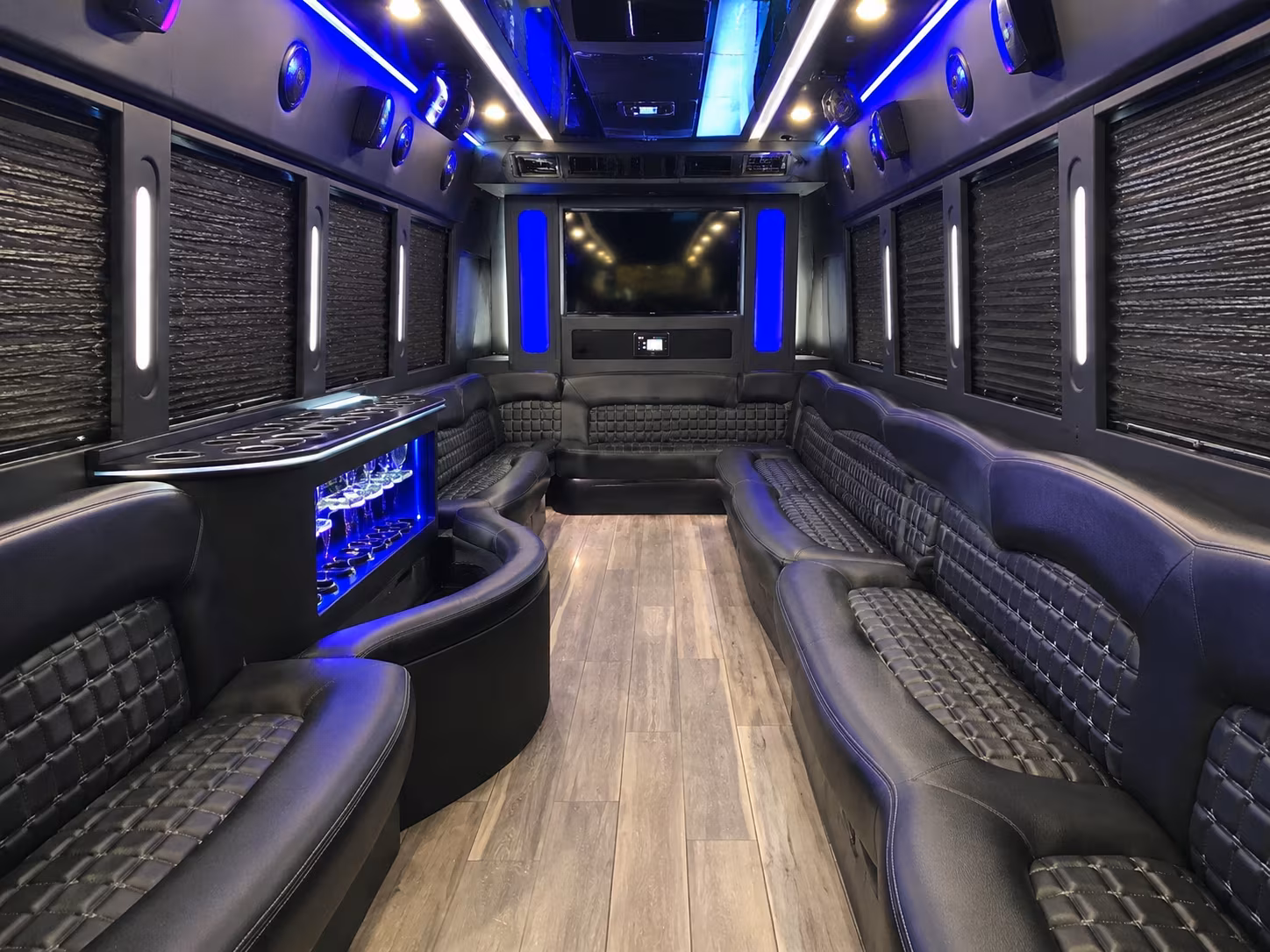 25 Passenger Party Bus Inside