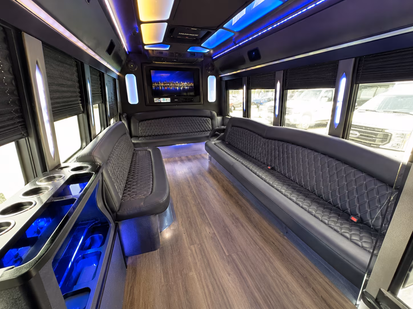 28 Passenger Party Bus Interior