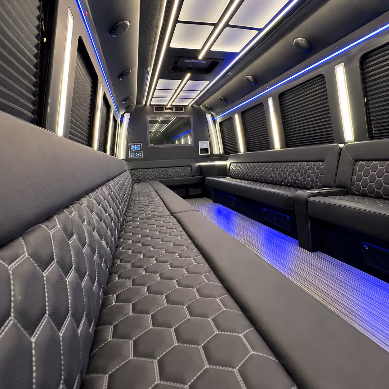 40 Passenger Party Bus Interior