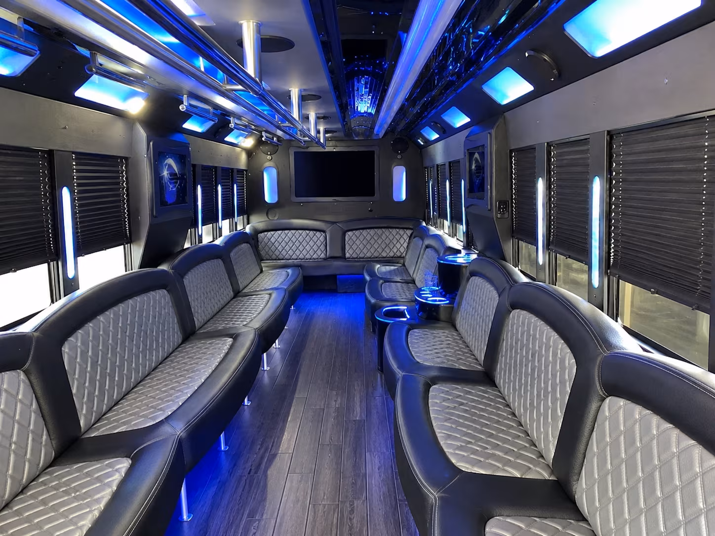 The Bronx Bachelor & Bachelorette Transportation party bus interior