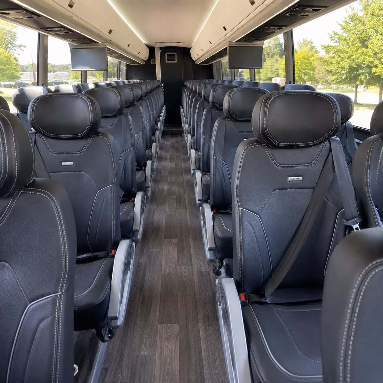 The Bronx School Event Transportation party bus interior