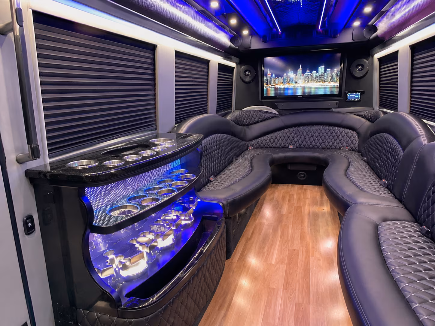 The Bronx the bronx sporting event party bus rental party bus exterior