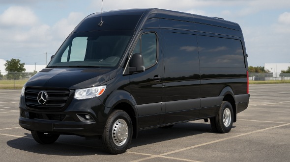 Exterior of Charter Bus Company Clifton's 14 Passenger Sprinter Limousine in Clifton