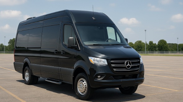 Exterior of Charter Bus Company Yonkers's 14 Passenger Sprinter Limousine in Yonkers