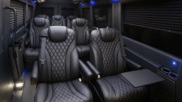 Interior of Charter Bus Company The Bronx's 18 Passenger Minibus in The Bronx