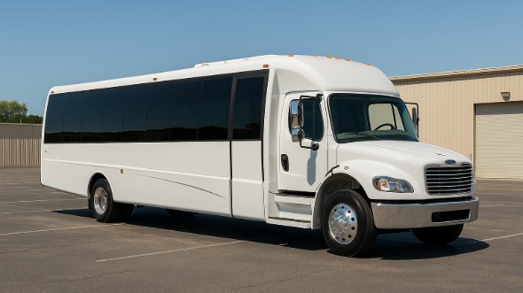 Exterior of Charter Bus Company Elizabeth's 20 Passenger Party Bus in Elizabeth