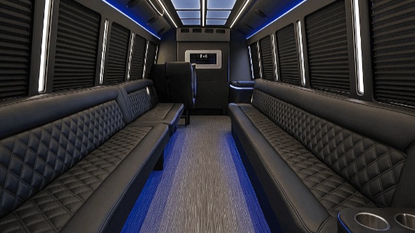 Interior of Charter Bus Company Paterson's 20 Passenger Party Bus in Paterson