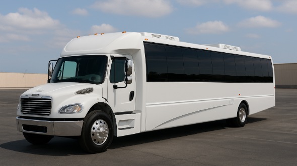 Exterior of Charter Bus Company Elizabeth's 25 Passenger Party Bus in Elizabeth