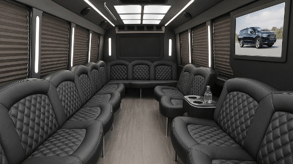 Interior of Charter Bus Company Passaic's 25 Passenger Party Bus in Passaic