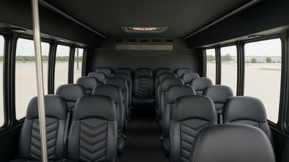 Interior of Charter Bus Company The Bronx's 28 Passenger Minibus in The Bronx