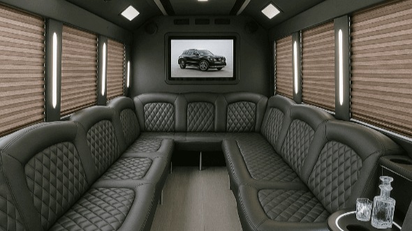 Interior of Charter Bus Company Jersey City's 28 Passenger Party Bus in Jersey City