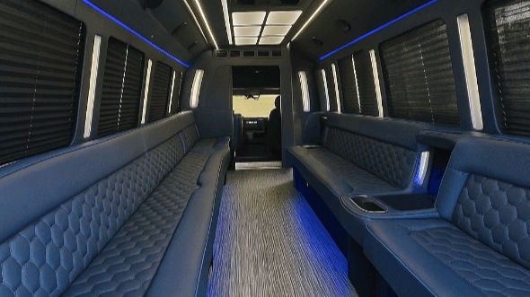 Interior of The Bronx Party Bus Company's 30 Passenger Party Bus in The Bronx