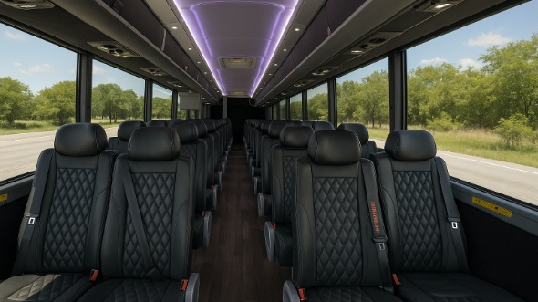 Interior of Charter Bus Company The Bronx's 35 Passenger Minibus in The Bronx