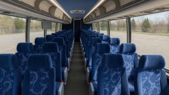 Interior of Charter Bus Company The Bronx's 40 Passenger Charter Bus in The Bronx