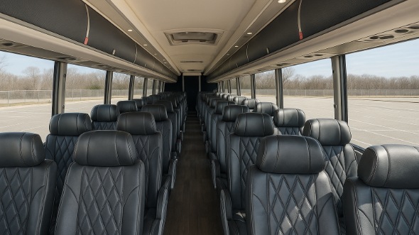 Interior of Charter Bus Company The Bronx's 44 Passenger Charter Bus in The Bronx