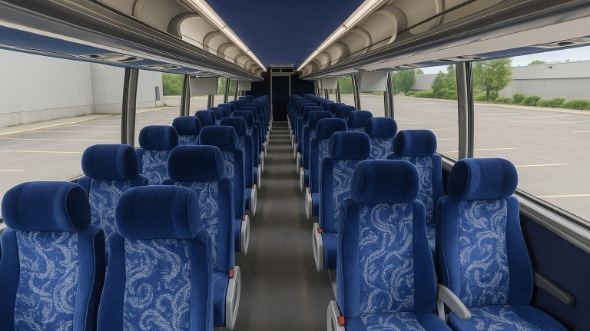 Interior of Charter Bus Company The Bronx's 45 Passenger Charter Bus in The Bronx