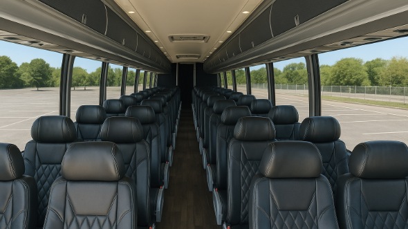 Interior of Charter Bus Company The Bronx's 47 Passenger Charter Bus in The Bronx