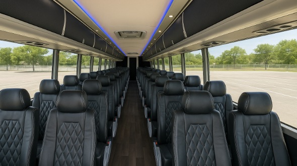 Interior of Charter Bus Company The Bronx's 48 Passenger Charter Bus in The Bronx