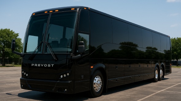 Exterior of Charter Bus Company Elizabeth's 50 Passenger Party Bus in Elizabeth