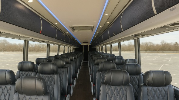 Interior of Charter Bus Company The Bronx's 51 Passenger Charter Bus in The Bronx