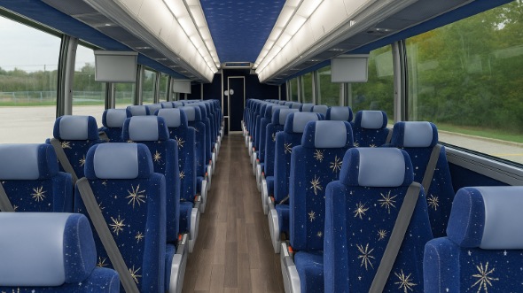 Interior of Charter Bus Company The Bronx's 55 Passenger Charter Bus in The Bronx