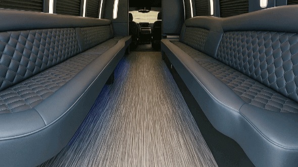 the bronx 28 passenger party bus inside