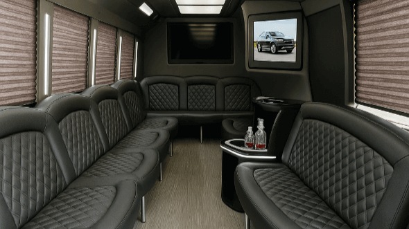 the bronx 40 passenger party bus interior